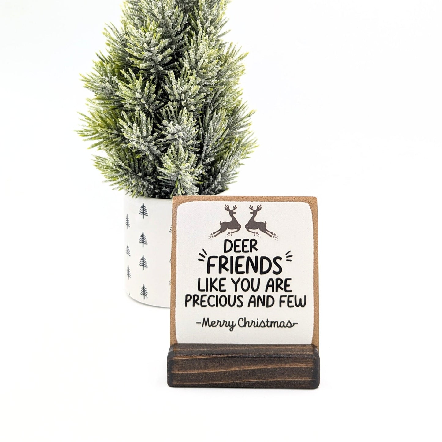 Deer friends like you mini sign, wood card, friend gift, personalized funny Christmas card, stocking stuffer, Christmas pun,