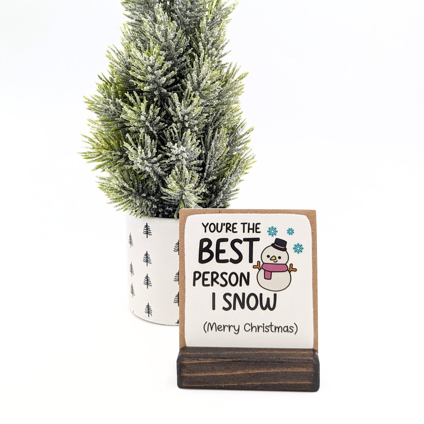 You are the best person I snow, mini sign, wood card, thank you gift, friend gift, personalized Christmas card, stocking stuffer