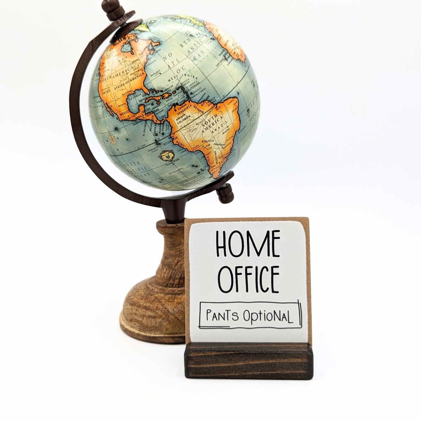 Home office pants optional, funny sign, gift for him, gift for her, desk decor, home office sign