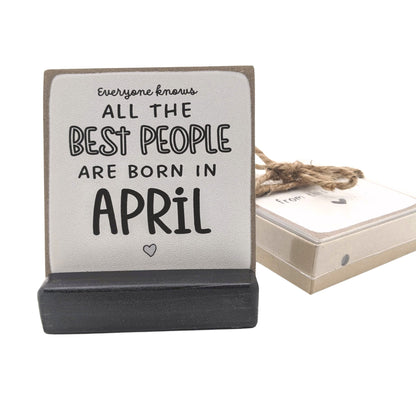 All the best people are born in April | Birthday gift | April birthday | Birthday card | Personalized birthday