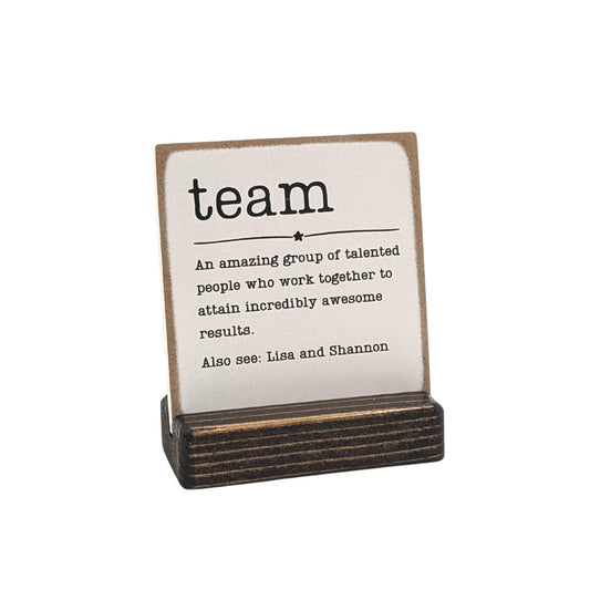 TEAM definition, (typed font), personalized corporate gift, coworker gift, work gift, office gift, employee appreciation