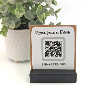 Mini QR Code Display Sign with color | Social Media QR Code | Tip QR | leave a review | instagram | menu | appointment booking | air bnb