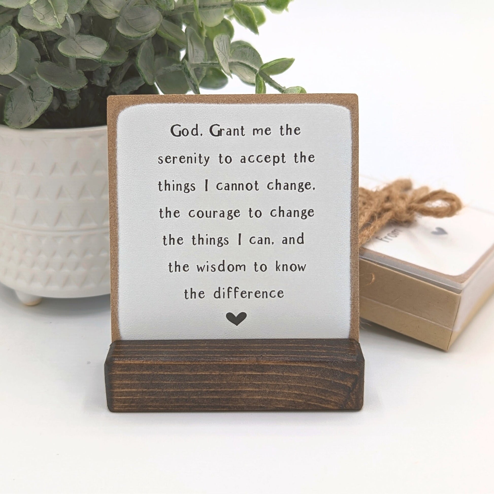 Serenity prayer, Serenity prayer gift for him, sobriety gift, aa sponsor gift, recovery gift, mental health gifts, mini sign