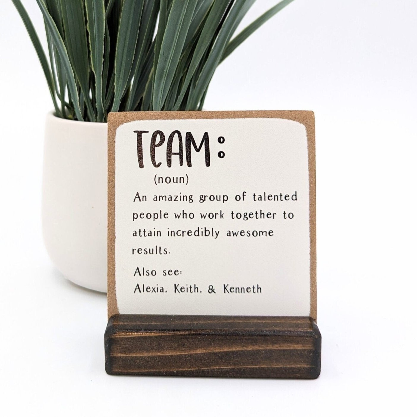 TEAM definition, personalized corporate gift, coworker gift, work gift, office gift, employee appreciation