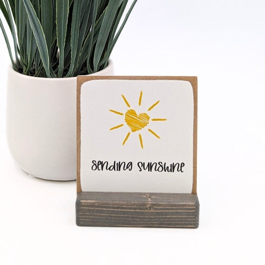 Sending sunshine, comfort gift, brighten your Day, personalized gift, tough times gift, sunshine card,