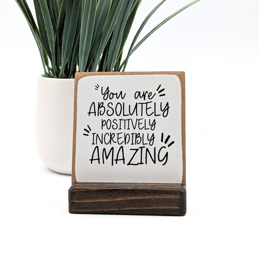 You are absolutely positively incredibly amazing, thank you gift, employee gift, friend gift, thank you card, personalized back