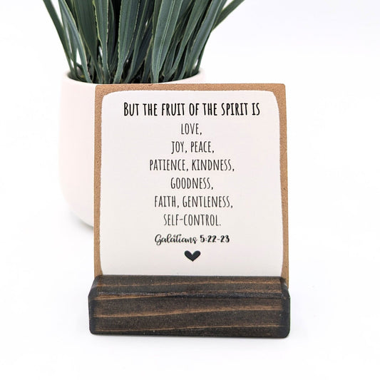 Galatians 5:22-23 Fruit of the Spirit, mini sign, Bible Verse, personalized bible verse