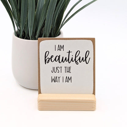 Self affirmations | affirmation sign, self care| self love, self gift, friend gift, i am beautiful