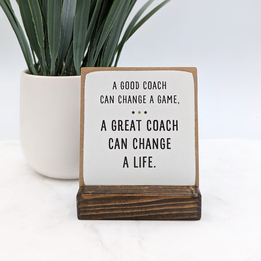 A great coach can change a life | message-in-a-box | coach card | coach gift | personalized gift | thank you coach