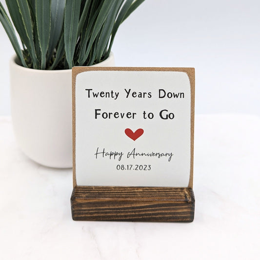 Years down, forever to go | printed font | anniversary gift | anniversary card | personalized anniversary