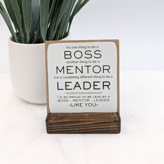 Boss, mentor leader, thank you gift, appreciation gift, leader gift, message in a box, personalized gift